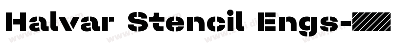 Halvar Stencil Engs字体转换